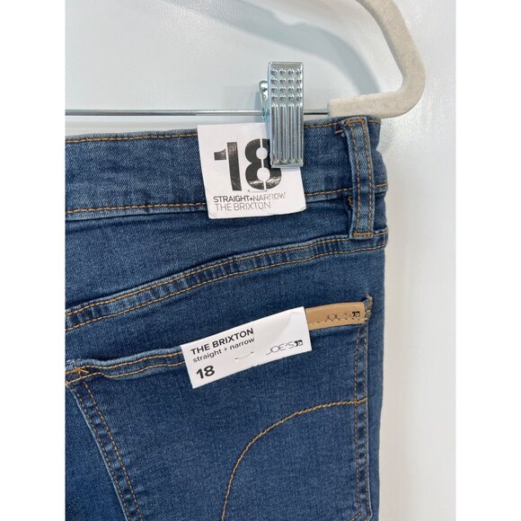 Joes The Brixton Straight Narrow Jean Size 18 Distressed Medium Vintage Blue NEW - Picture 5 of 13